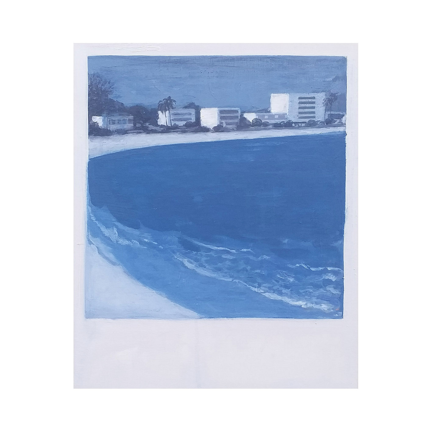 praia hotel 2020 óleo s. linho 46 cm x 38 cm