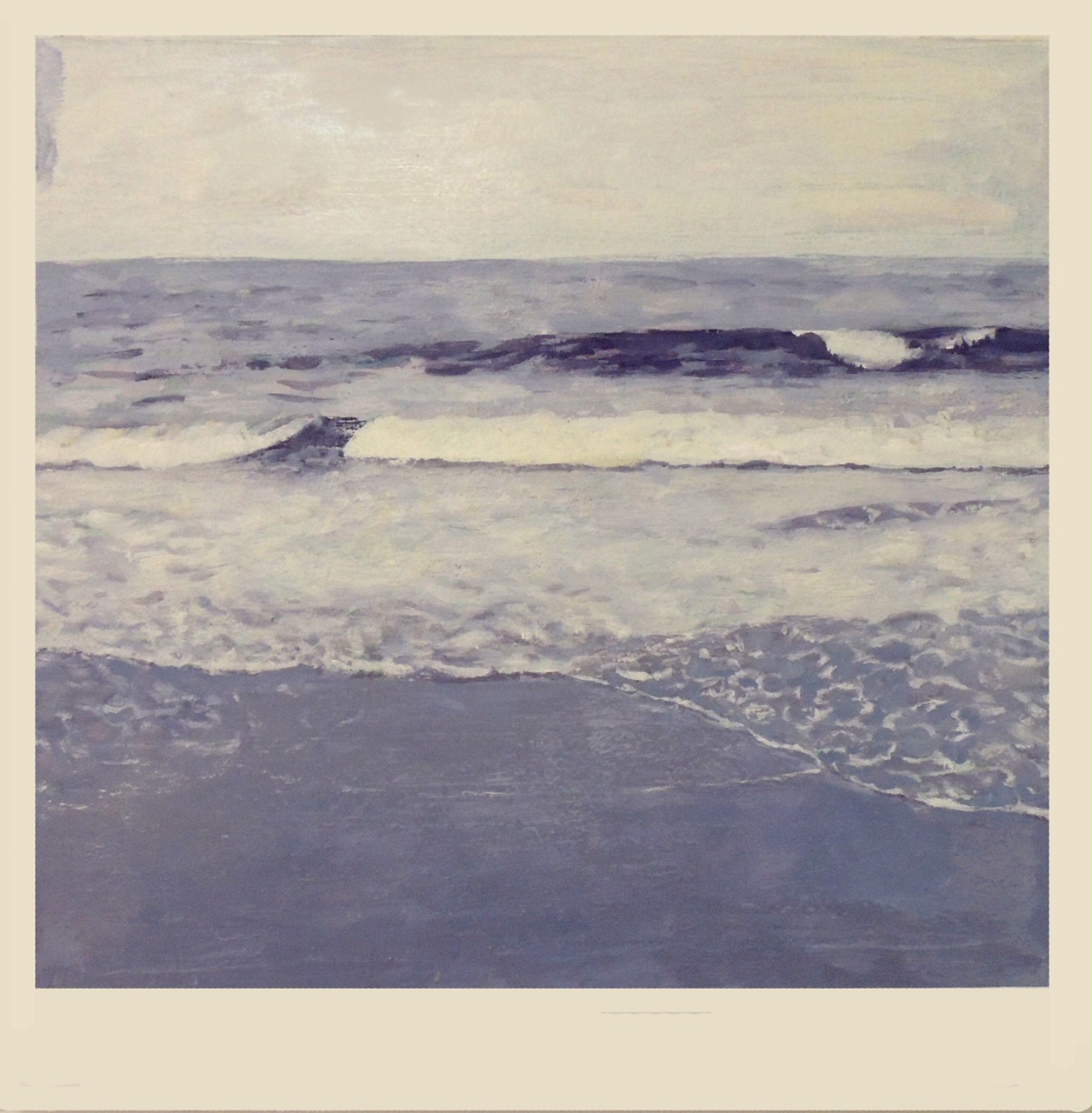 quebra-mar 2017 óleo s. tela 60 cm x 60 cm